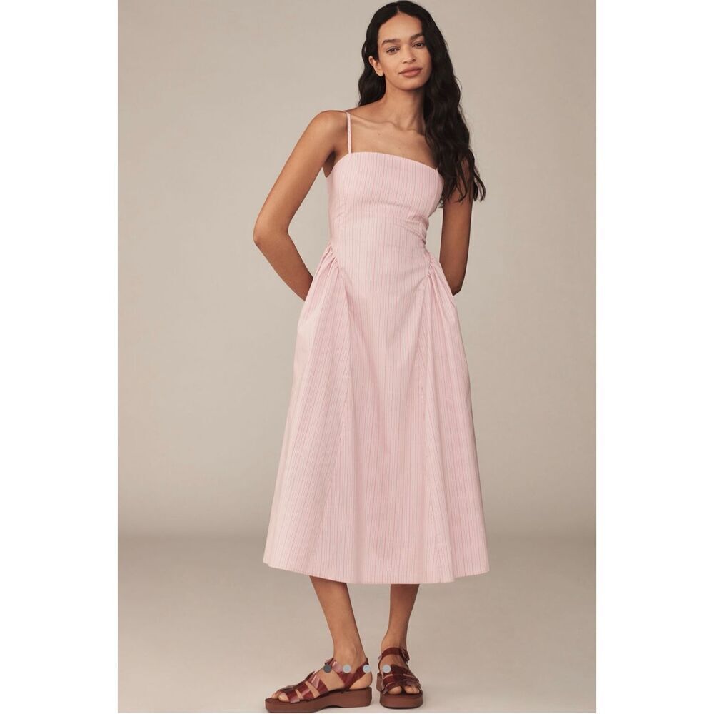 Maeve Sleeveless Fitted A-line Midi Dress-NWT